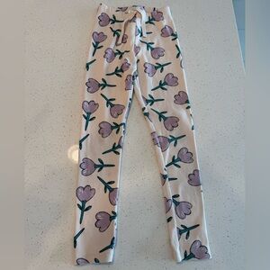 Zara kids organic cotton blend tulip leggings